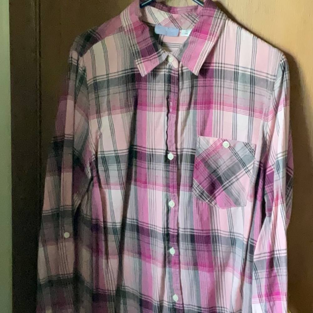 Woman’s plaid shirt